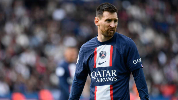 Lionel Messi playing for PSG